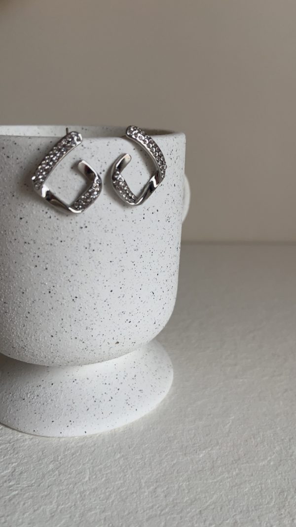 Boucle d’oreille Lisy blanc