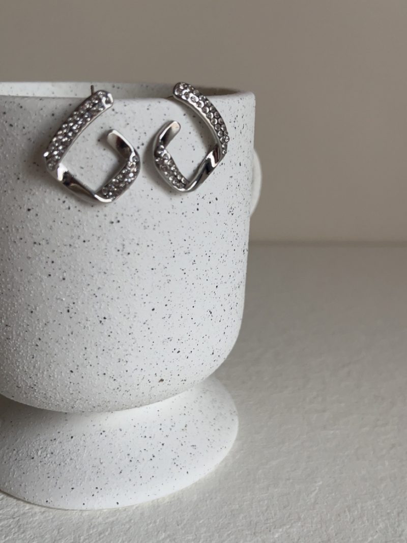 Boucle d’oreille Lisy blanc