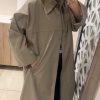 Gabardine long taupe