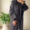 Gabardine long noir