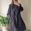 Gabardine long noir