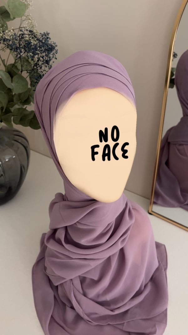 Hijab préformé lilas