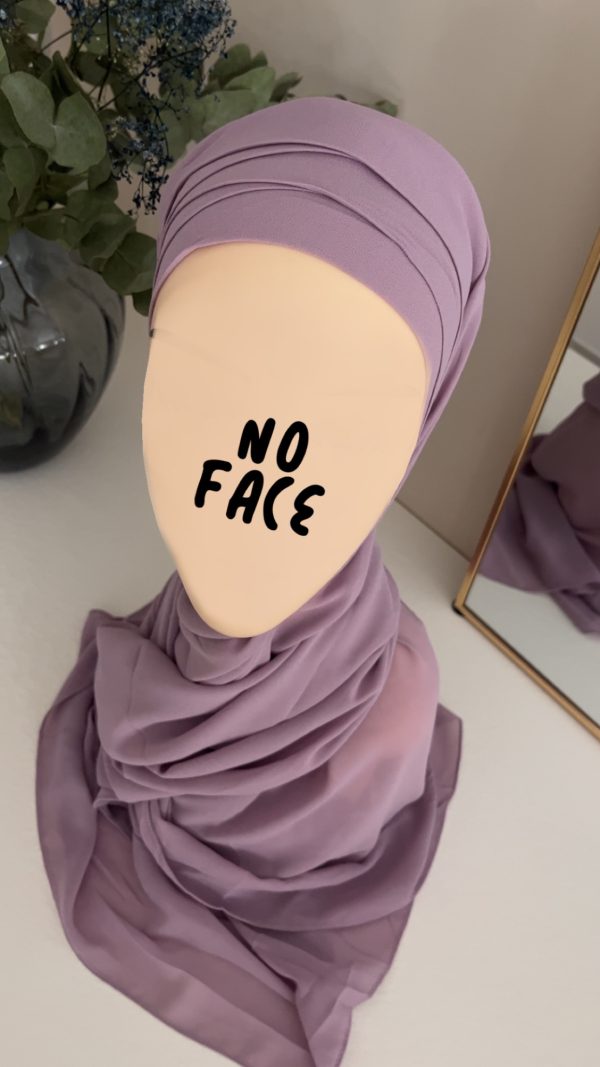 Hijab préformé lilas