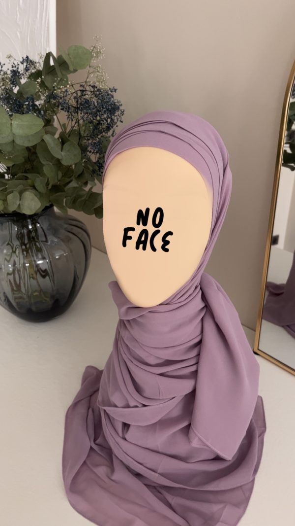 Hijab préformé lilas