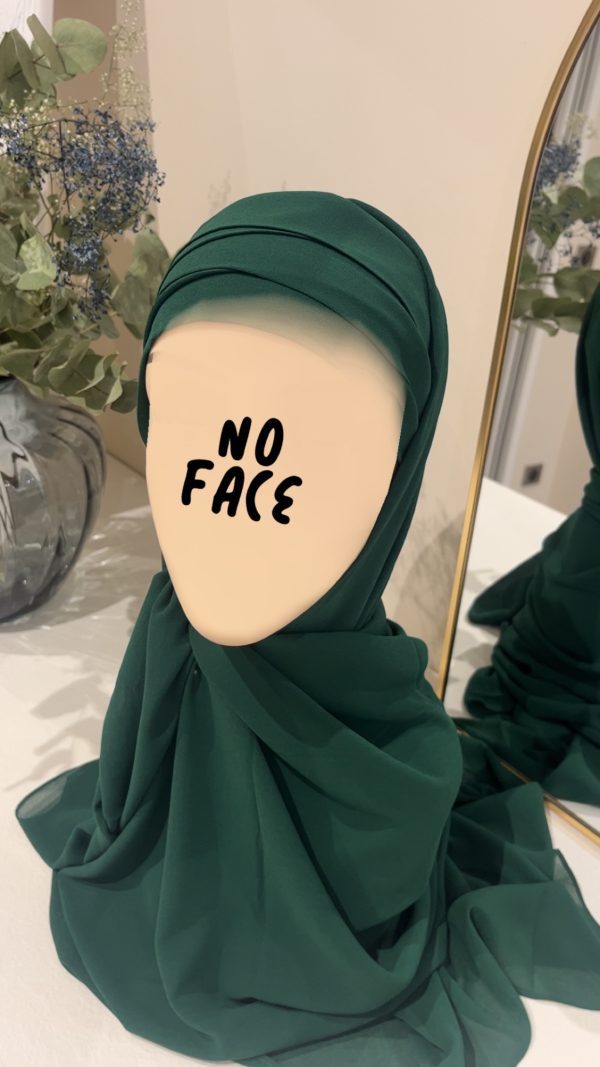 Hijab préformé vert sapin