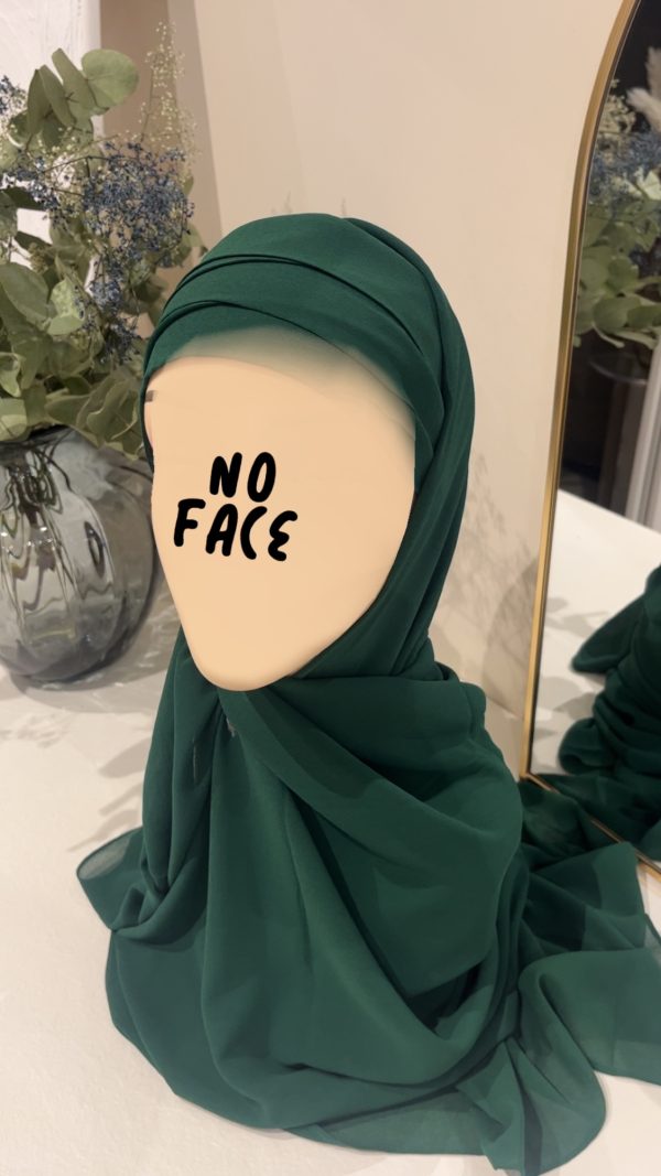 Hijab préformé vert sapin