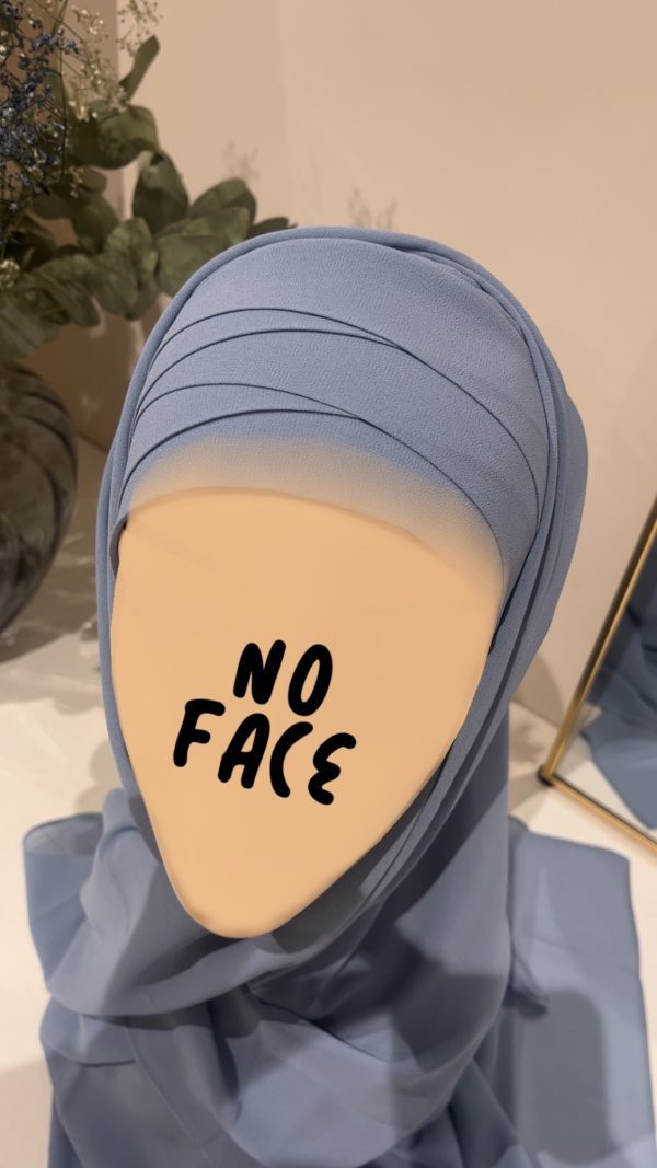 Hijab préformé bleu clair