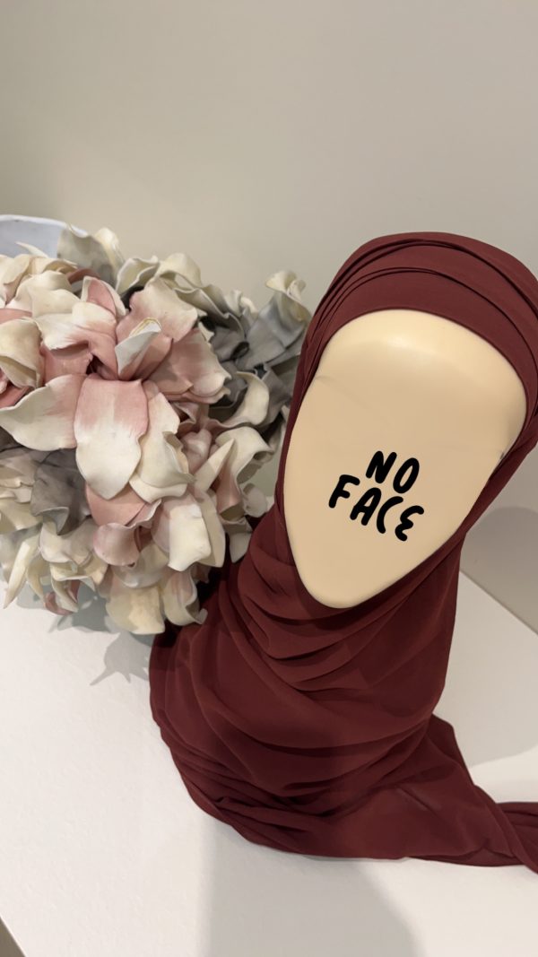 Hijab préformé acajou