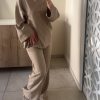 Ensemble cache coeur beige