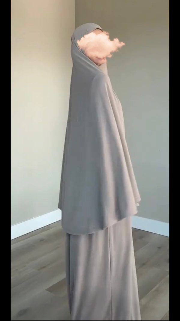Ensemble khimar taupe
