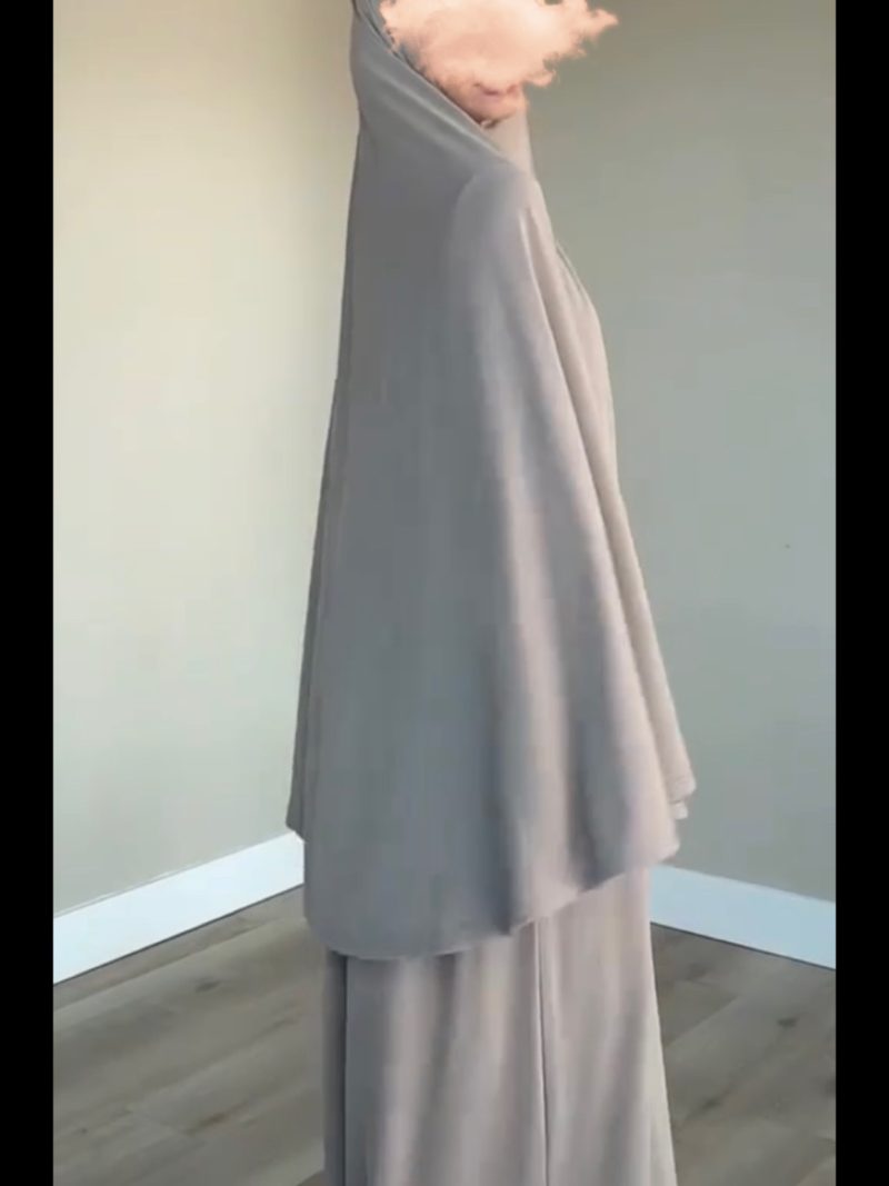 Ensemble khimar taupe