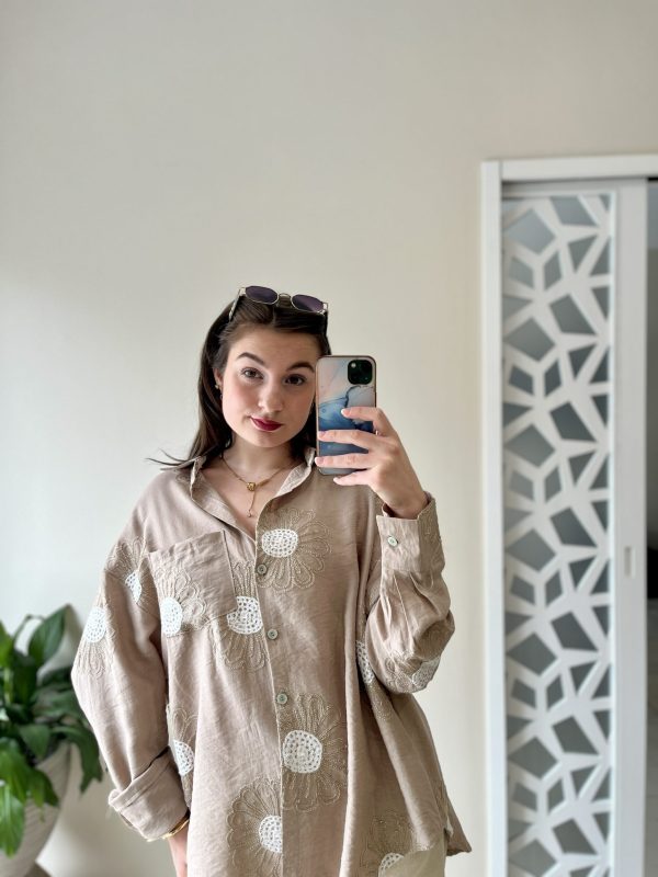 Chemise beige