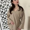 Ensemble cache coeur beige