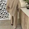 Ensemble cache coeur beige