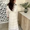 Robe dentelle blanc cassé