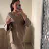 Ensemble cache coeur beige