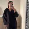 Ensemble cache coeur noir