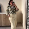 img_3102 Pantalon jaune pastel haute avec ceinture