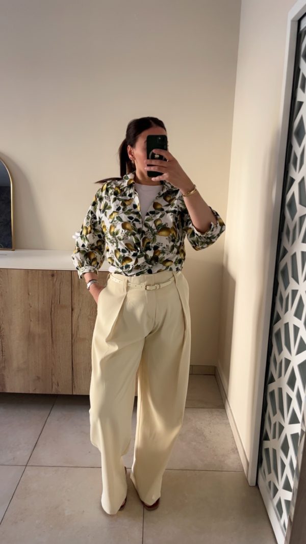 img_3104-2 Pantalon jaune pastel haute avec ceinture