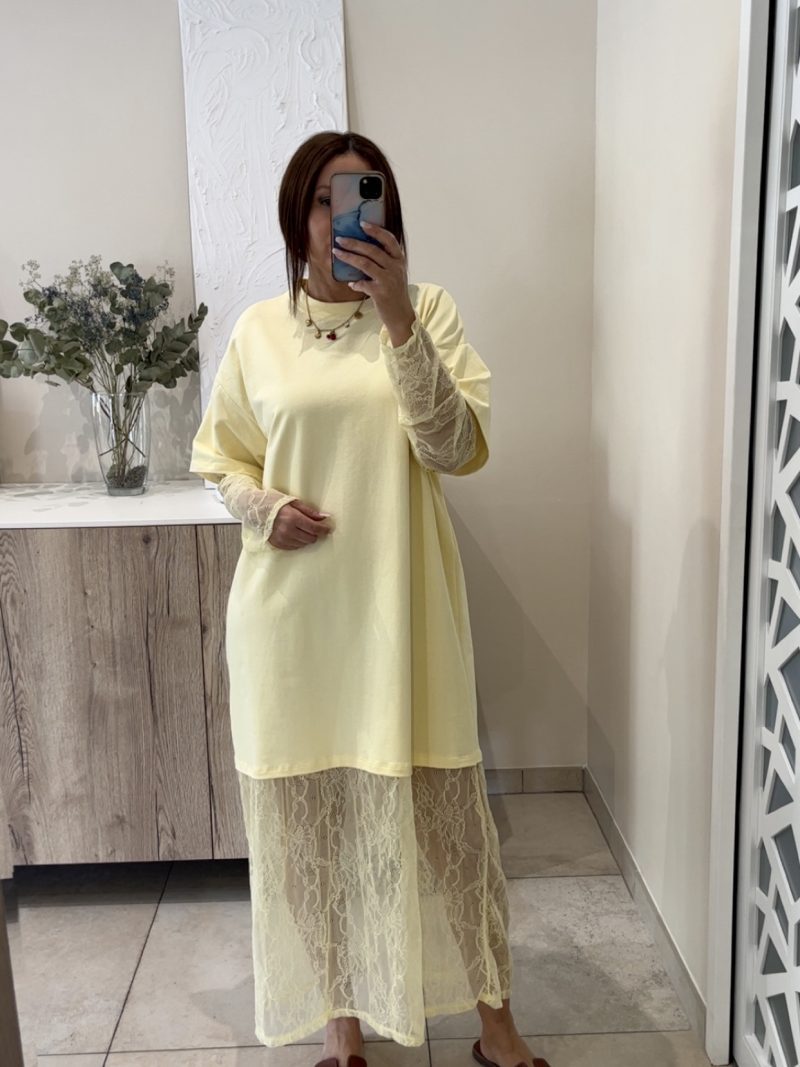 Robe Dollys jaune pastel