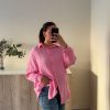 Chemise gaz de coton rose