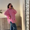 Chemise gaz de coton rose
