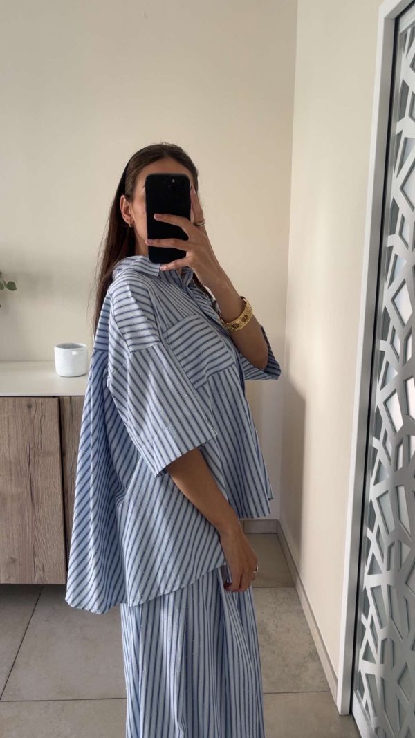Ensemble Sandra bleu