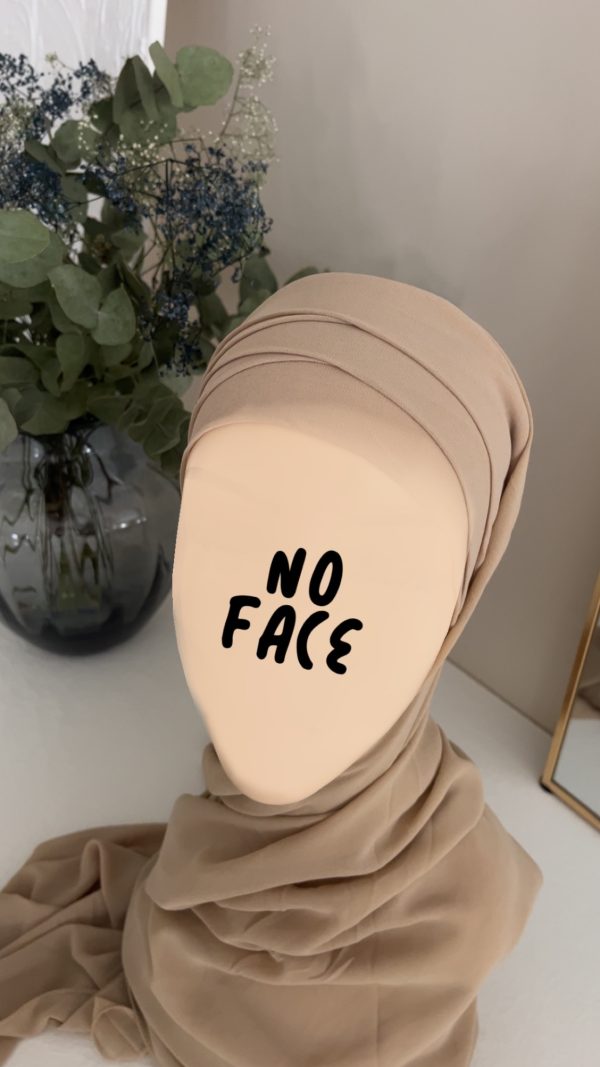 Hijab préformé sable