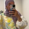 Hijab préformé lilas