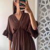 Robe Angela marron