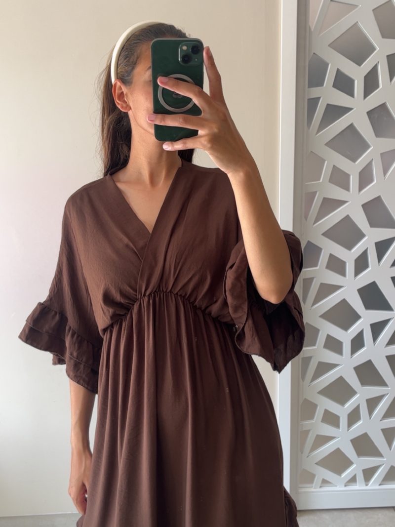 Robe Angela marron