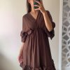 Robe Angela marron