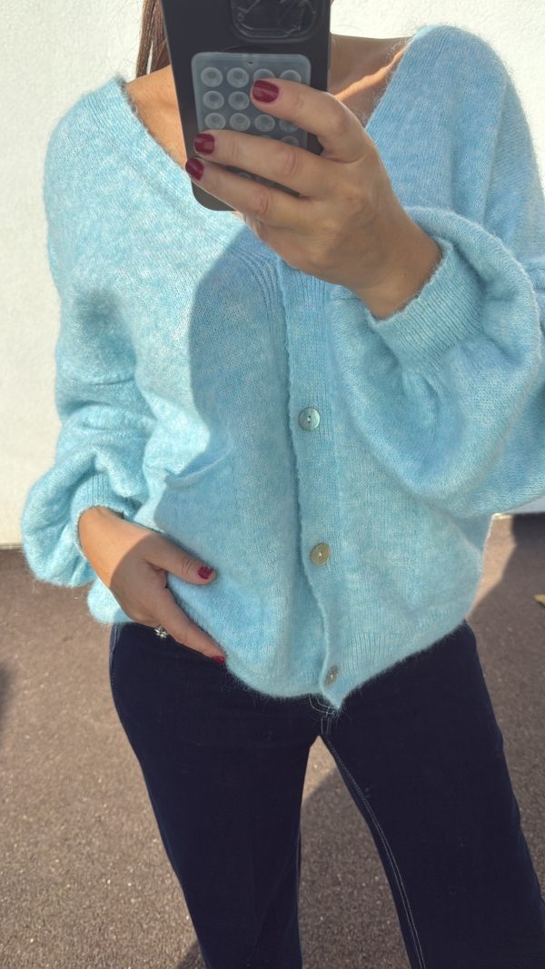 7f49ab51-cc5d-451d-b72c-e8898ee663f2 Gilet cardigan bleu