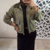 Veste col velours verte