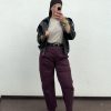 Veste oversize en similicuir noire