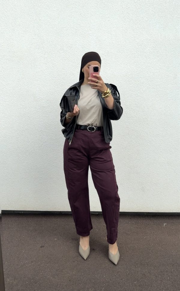 Pantalon ballon bordeaux