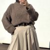 Jupe midi beige