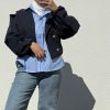 img_1870 Veste courte bleu marine
