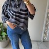 Polo marine et blanc