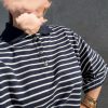 Polo marine et blanc