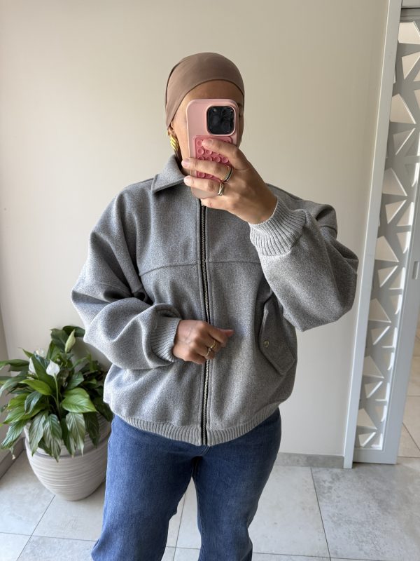 Bombers oversize gris