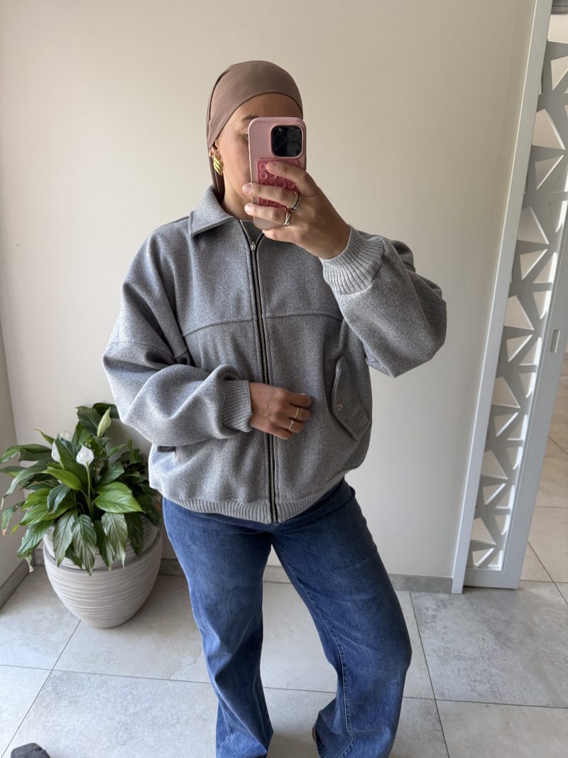 Bombers oversize gris