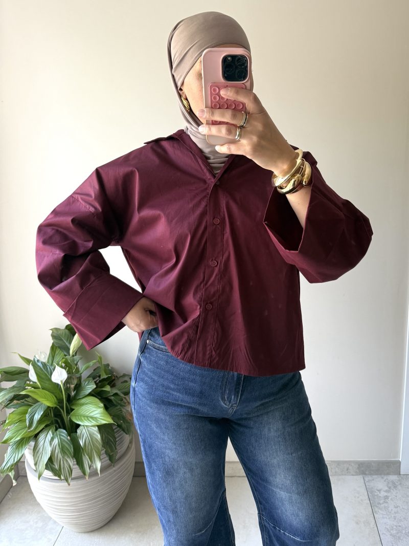 Chemise Astral bordeaux
