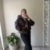 Doudoune courte marron