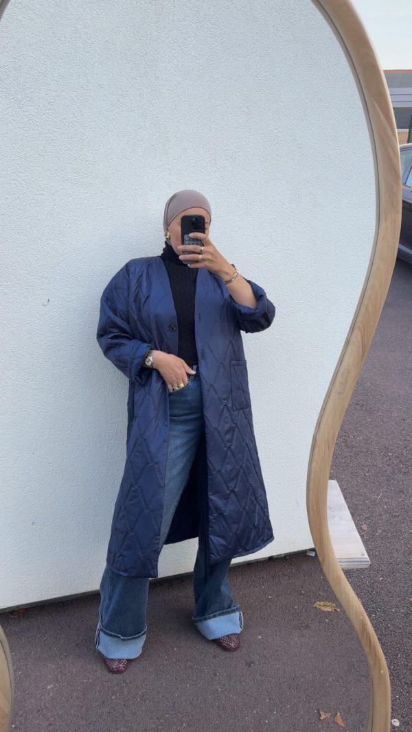 cjmkl1nuyxbjagf0lzezljywljeumcaoavbob25lmtcsmtsgau9tide4ljc7igd6axapiai-13 Manteau léger matelassé bleu