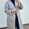 Manteau léger matelassé taupe