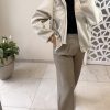 bombers oversize beige