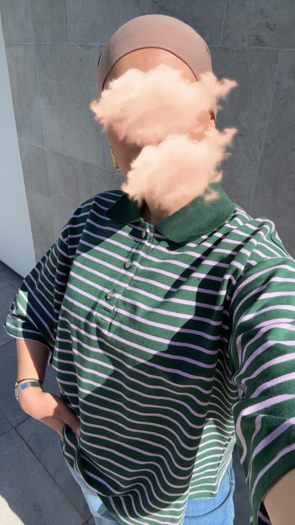 Polo vert et rose