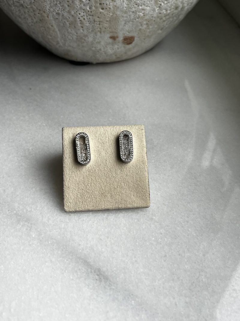 Boucle d’oreille MessiK argent