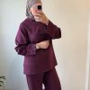 Ensemble loungewear bordeaux
